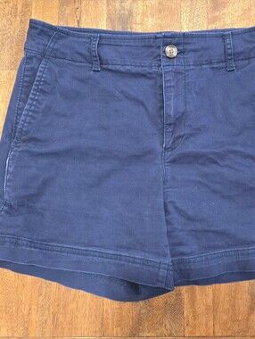 GAP Navy Flat Front Chino Shorts 5"